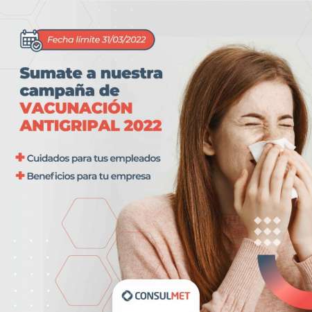 Sumate a nuestra campaña de vacunación antigripal 2022